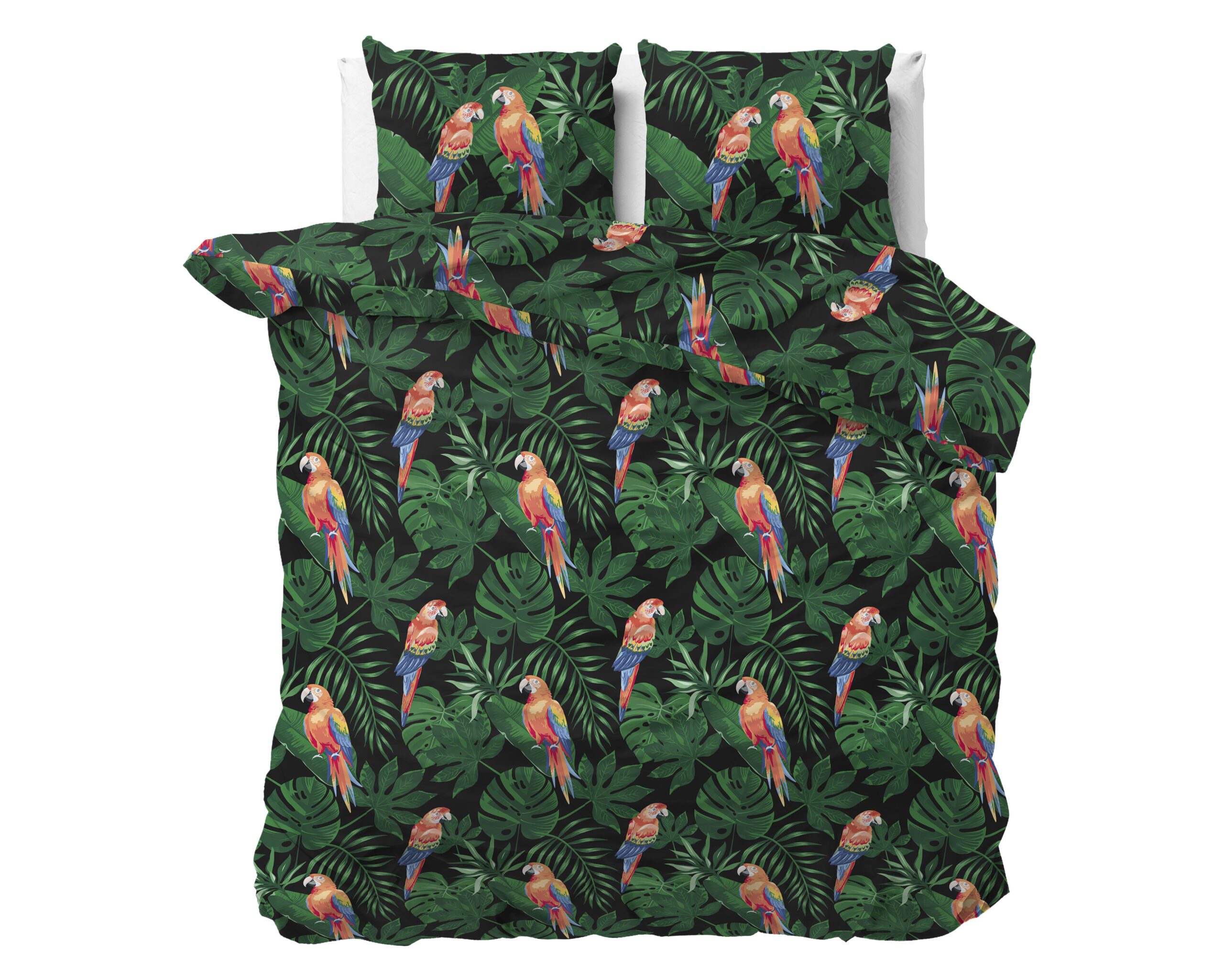 Tropical Parrot Groen Dekbedovertrekken 80% Katoen / 20% Polyester