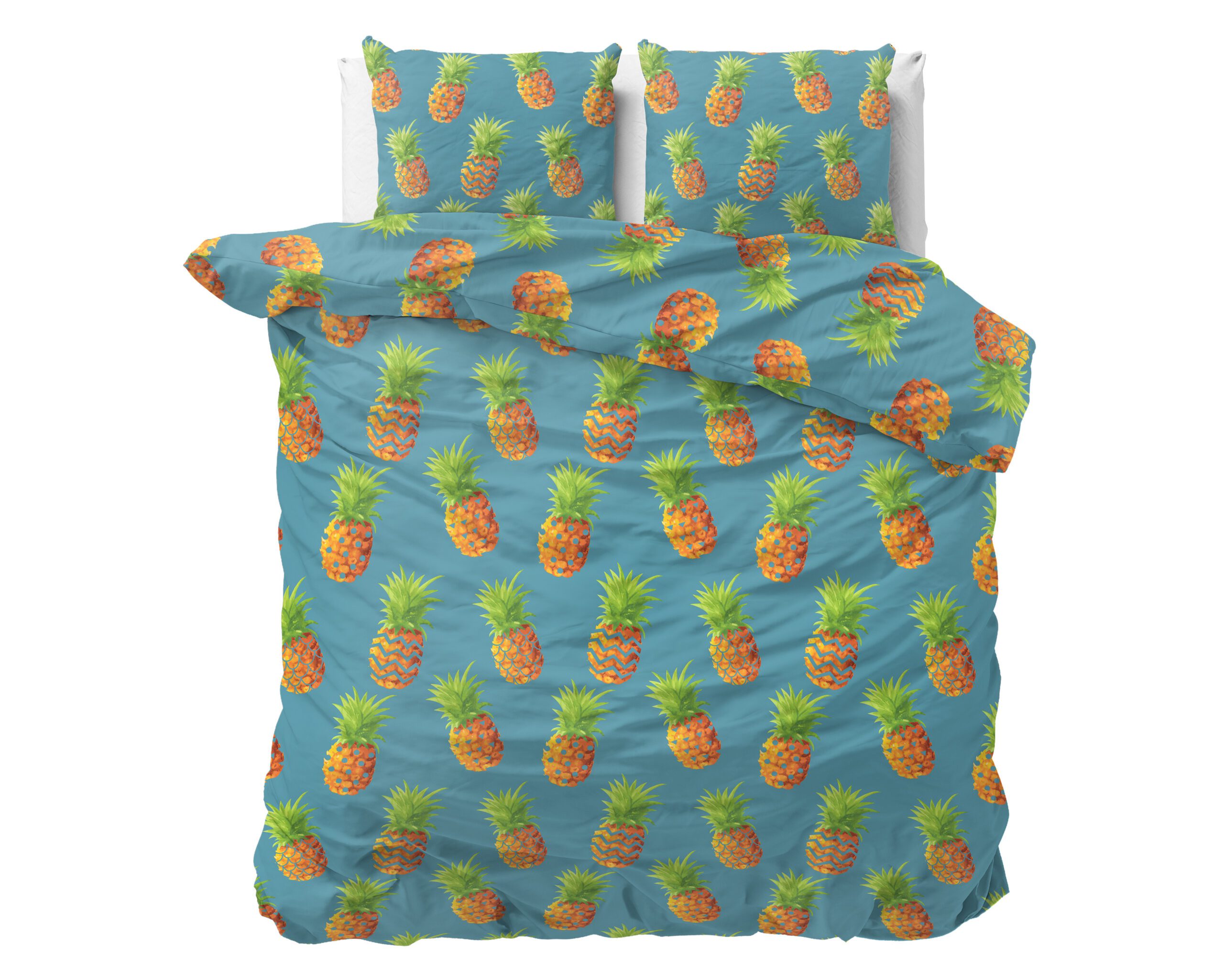 Pineapples Blauw Dekbedovertrekken 80% Katoen / 20% Polyester