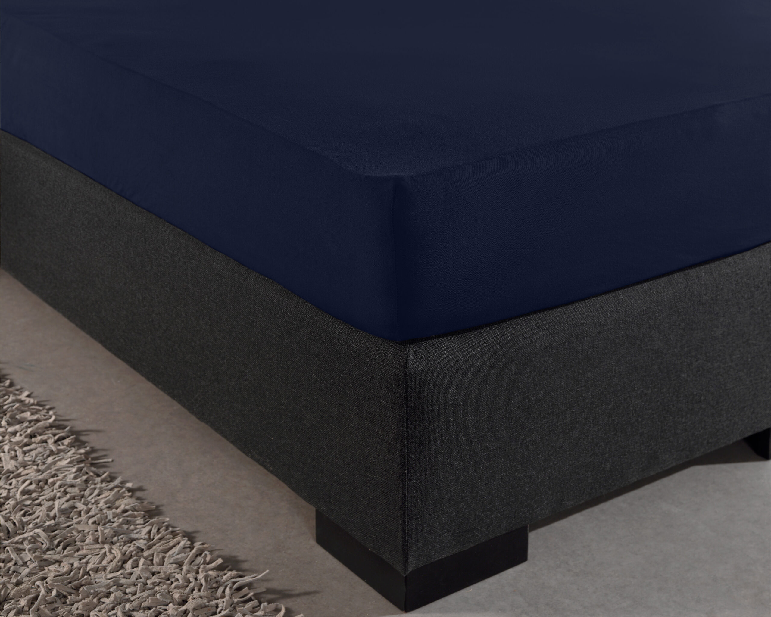 Enkel Jersey 135 gr. Hoeslaken Indigo Blauw 140 x 200