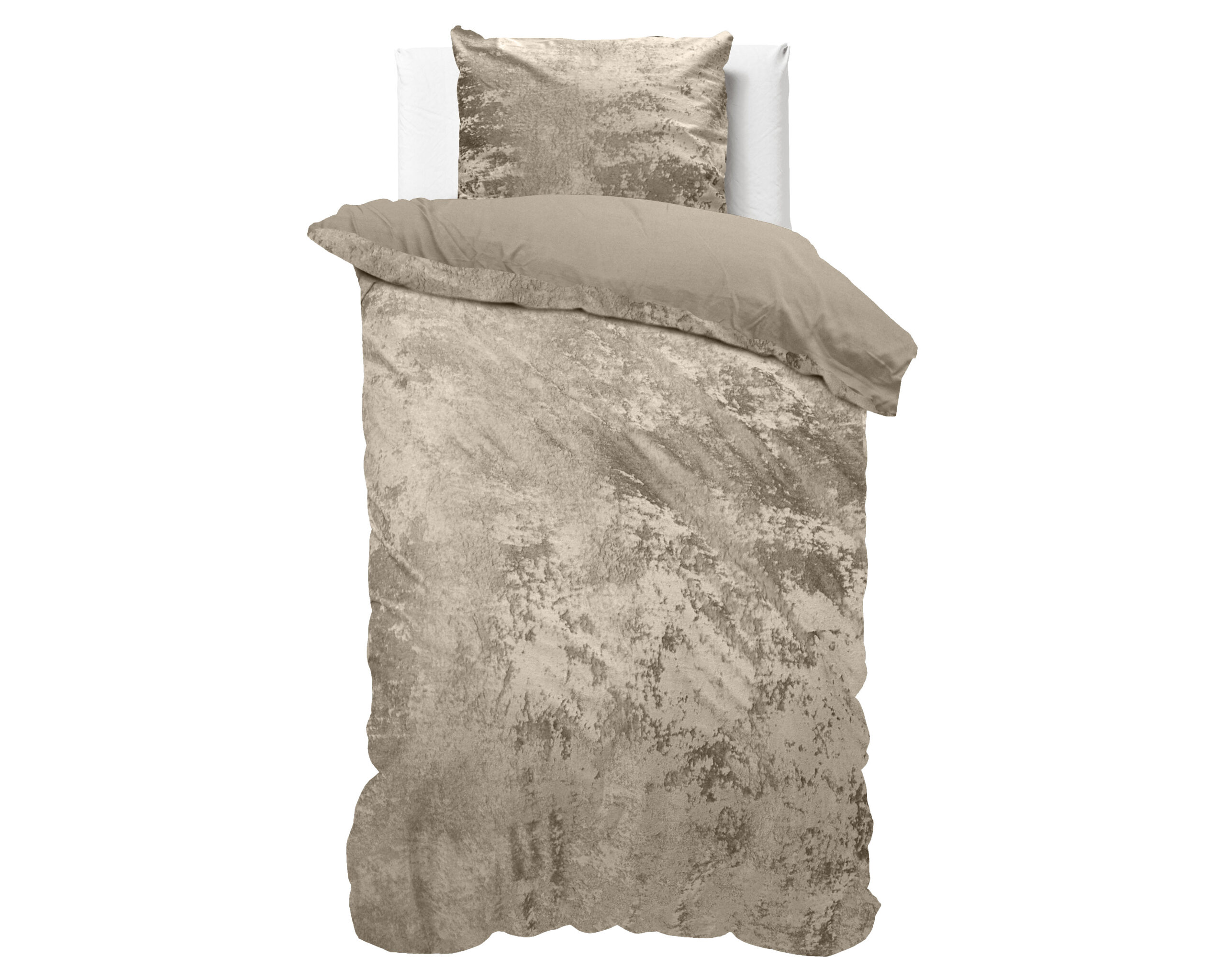 Crushed velvet Grayish Taupe 140 x 200/220